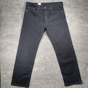 NEW Levis 505 Jeans Men's 38x32 Black Regular Fit Wide Leg Straight Casual